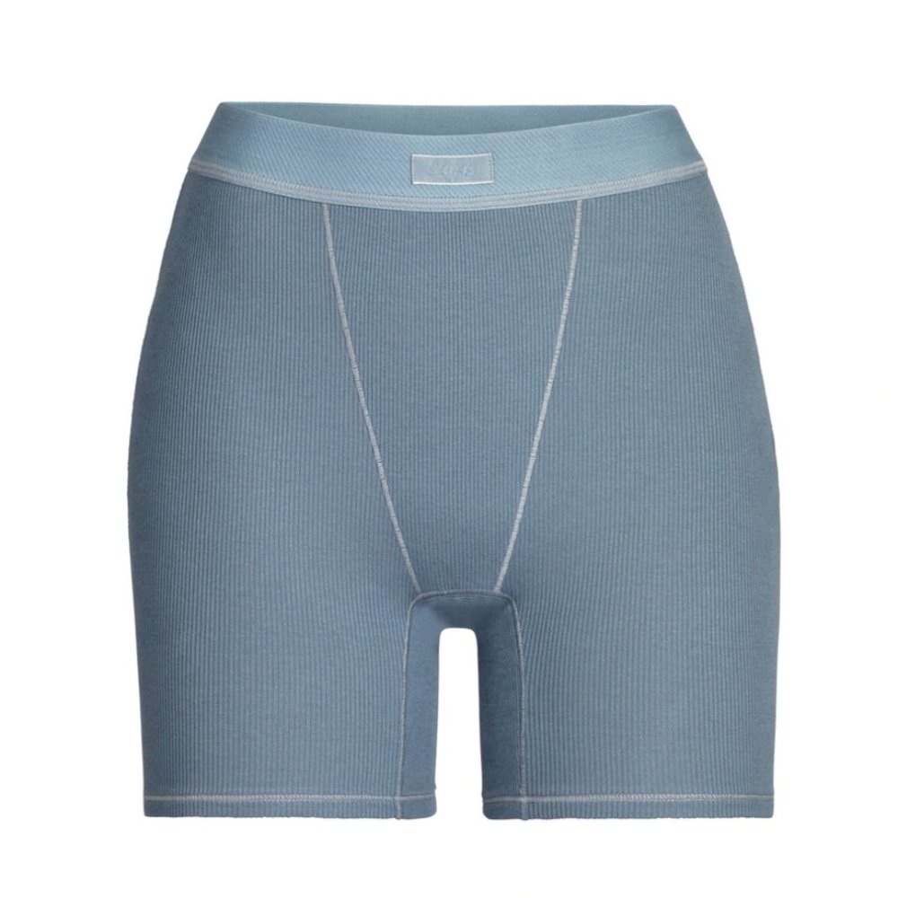Skims Cotton Rib Boxer Kyanite NWOT